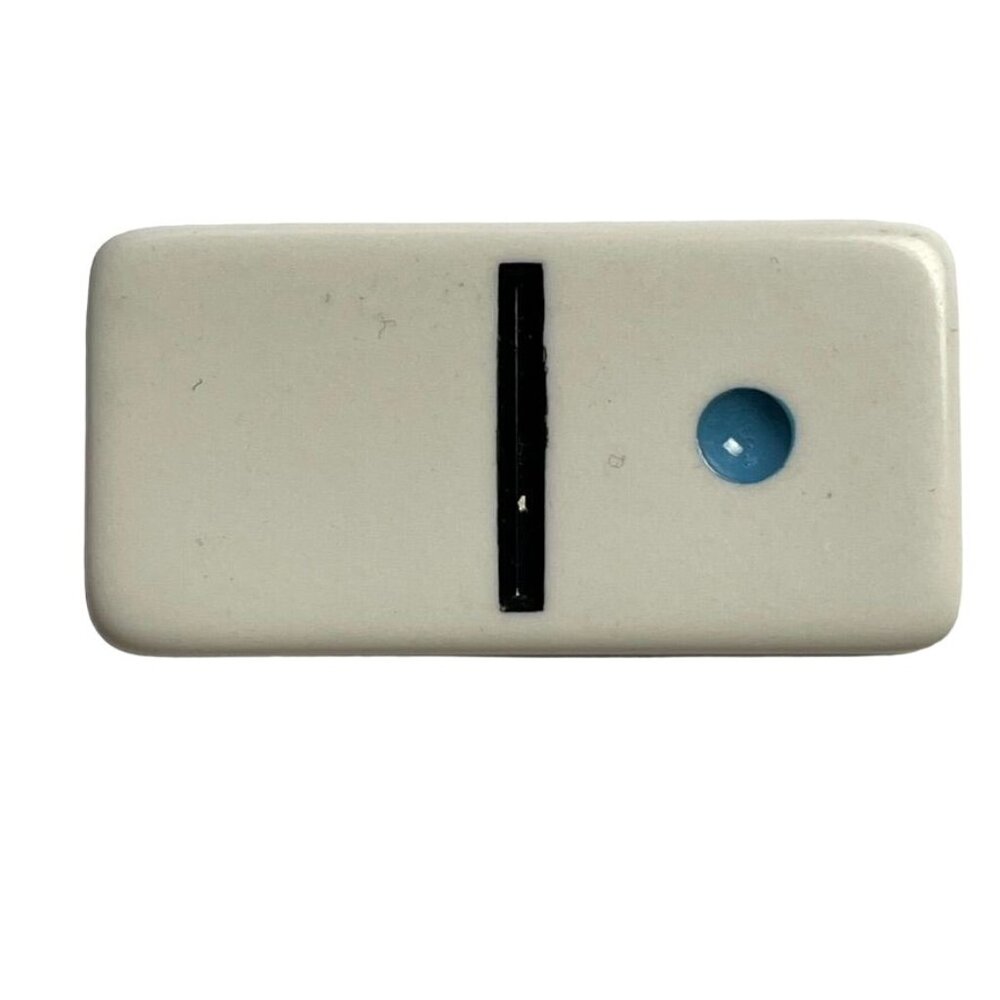 Double Twelve Dominoes Replacement Tile 0 1 Color Dot Vintage 1998 mq